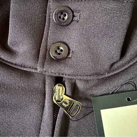 New FRED PERRY Made In Japan Stand Collar Neck Track Jacket S Navy Pink Laurel - Picture 4 of 16